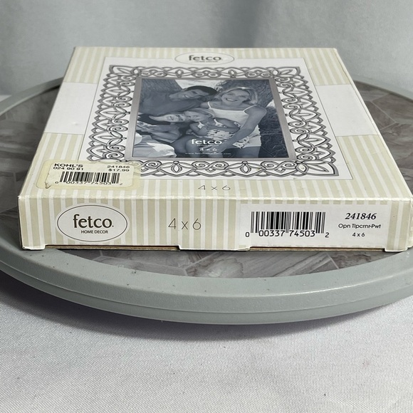 Fetco Home Decor 4x6 Ornate Metal Picture Frame with Box Vintage 2004 - Picture 4 of 6